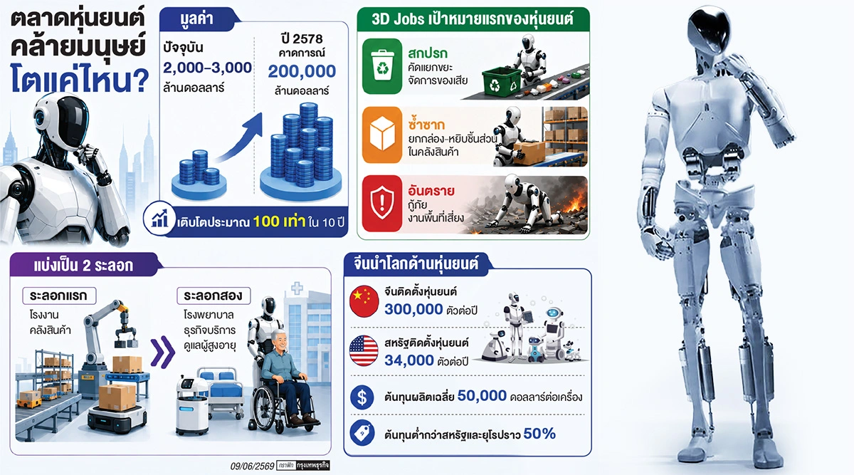 หุ่นยนต์คล้ายมนุษย์ คลื่นธุรกิจใหม่แห่งทศวรรษ